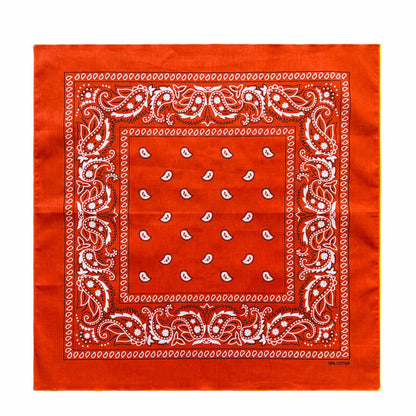 Cotton Bandana 70cm Paisley Square Scarf Headband for Men & Women