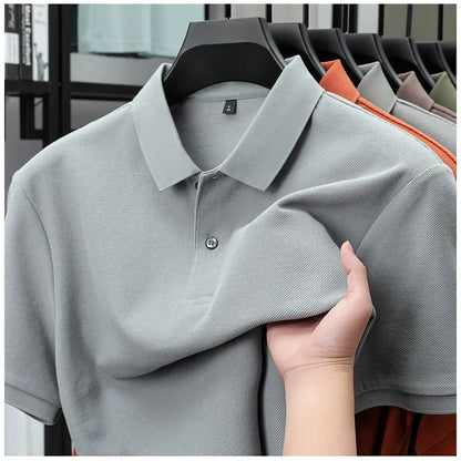 Men's Cotton Polo Shirt Short Sleeve Casual Golf Tee