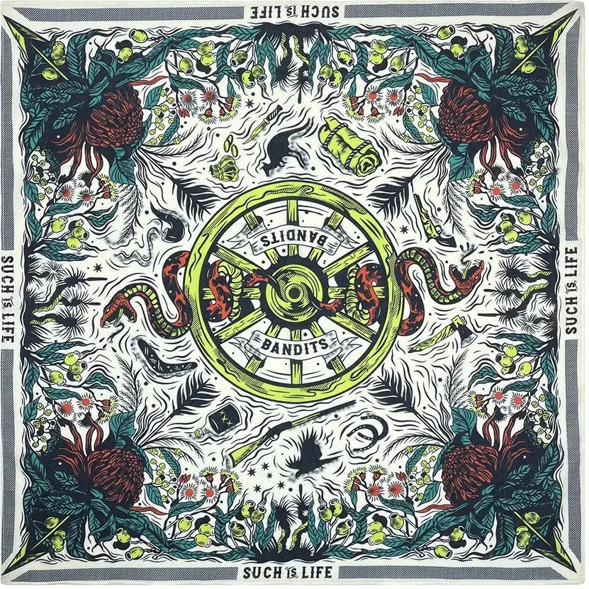 Cotton Bandana Paisley Square Head Scarf for Sports and Casual Wear