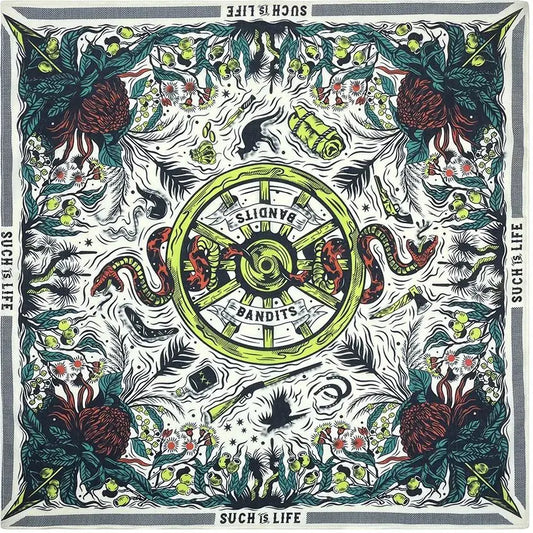 Cotton Bandana Paisley Square Head Scarf for Sports and Casual Wear