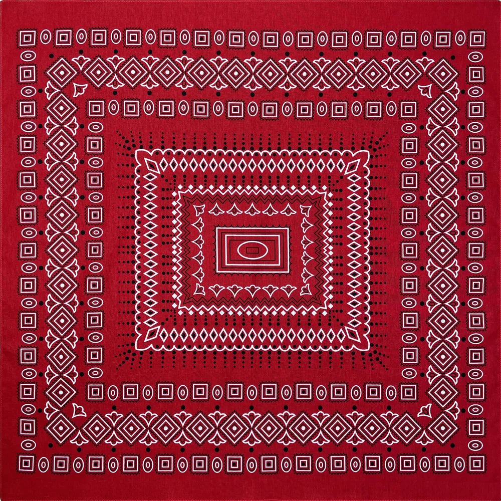 Cotton Bandana 70cm Paisley Square Scarf Headband for Men & Women