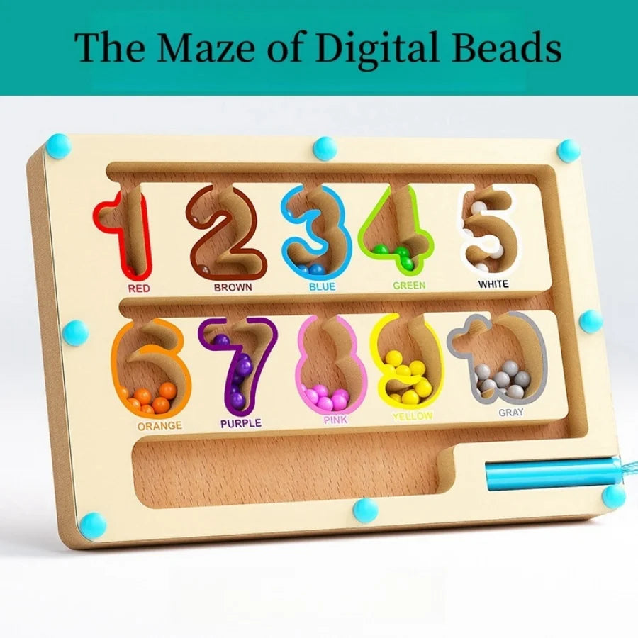 Magnetic Maze Toy with Magnetic Beads for Fine Motor Skills Learning