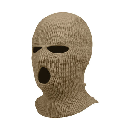 3 Hole Balaclava Ski Mask Windproof Knit Winter Face Cover