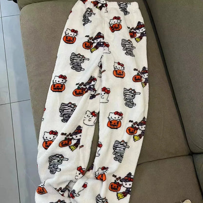 Women’s Cartoon Pajama Pants with Elastic Waist