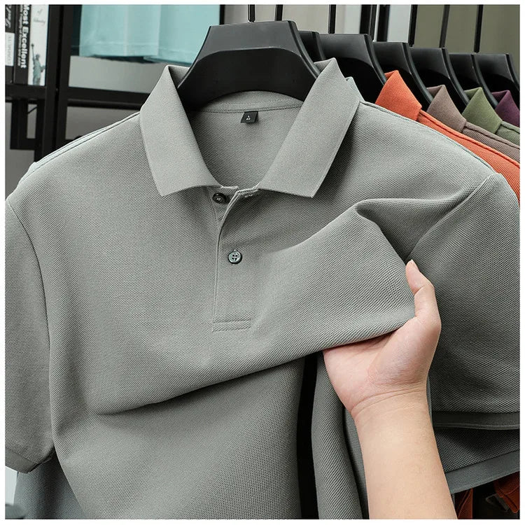 Men's Cotton Polo Shirt Short Sleeve Casual Golf Tee
