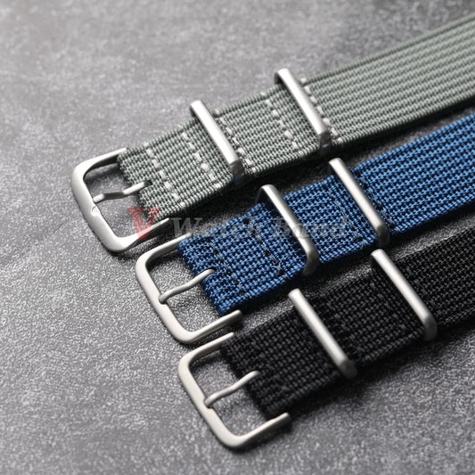 Nylon Watch Strap with Pin Buckle in 18mm, 20mm and 22mm