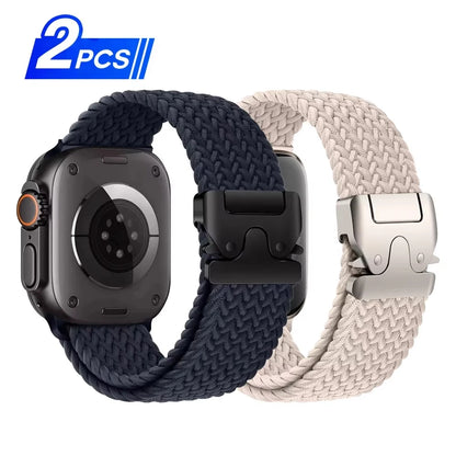 Braided Nylon Watch Band with Parachute Strap for 41mm–49mm Watches