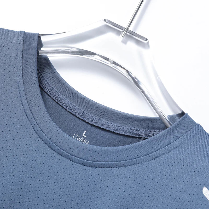 Men's Quick Dry Running Shirt Breathable Short Sleeve Hiking Tee