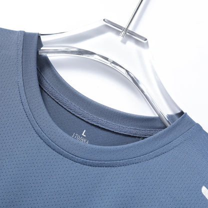 Men's Quick Dry Running Shirt Breathable Short Sleeve Hiking Tee