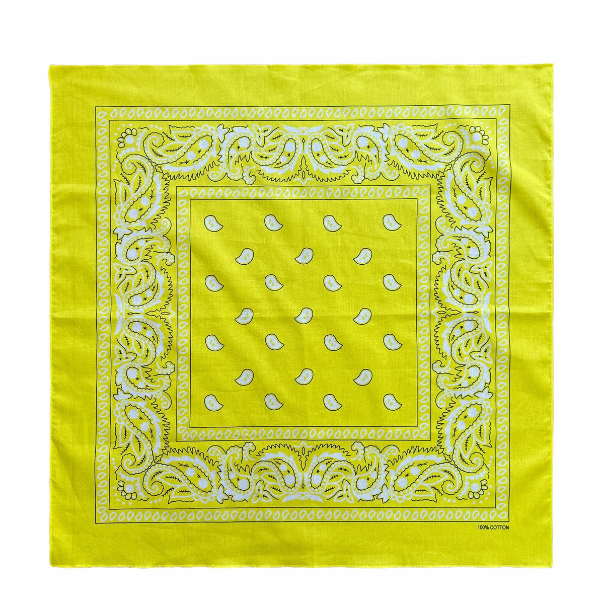 Cotton Bandana 70cm Paisley Square Scarf Headband for Men & Women
