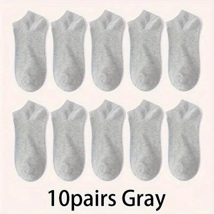 No Show Socks Breathable Low Cut Ankle Socks 5 & 10 Pack
