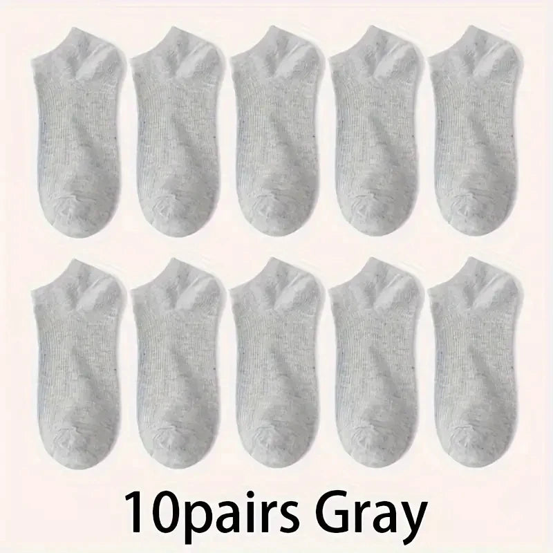 No Show Socks Breathable Low Cut Ankle Socks 5 & 10 Pack