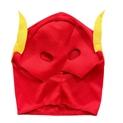 Kids Superhero Costume Set with Jumpsuit Mask and Belt