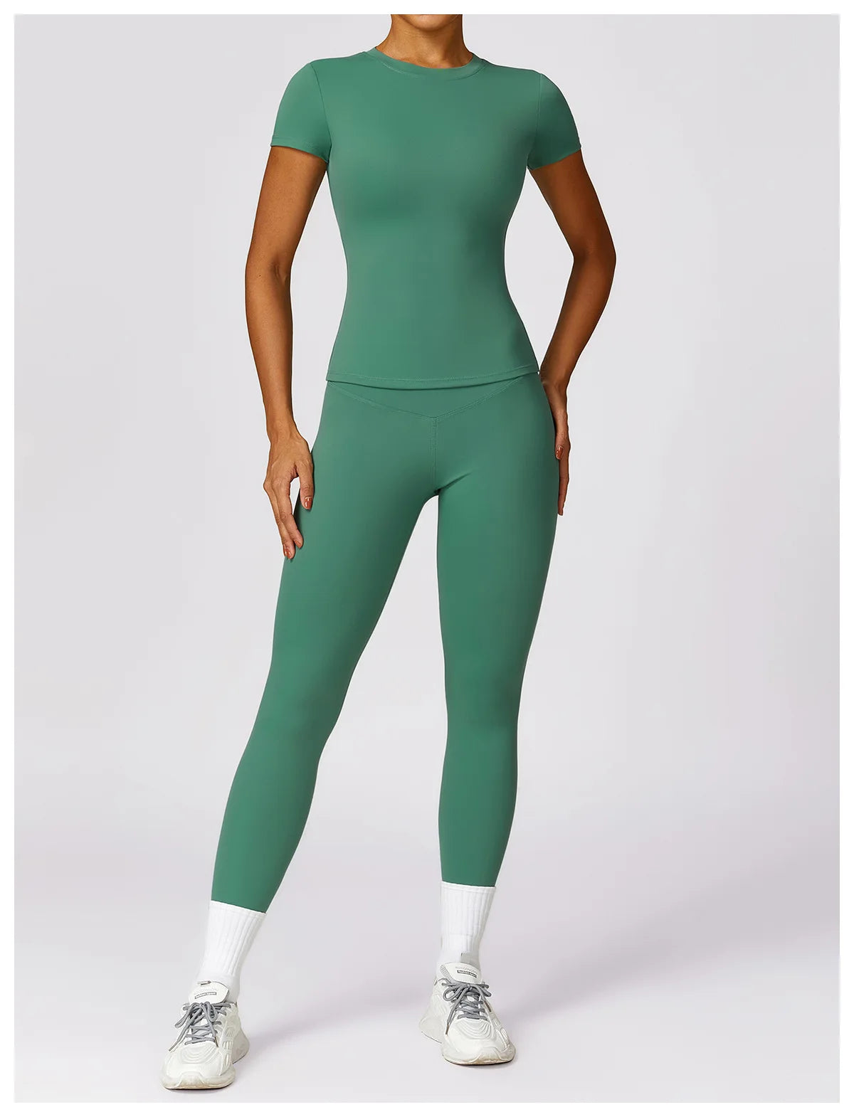 Women's Running T Shirt Breathable Short Sleeve Gym Fitness Top