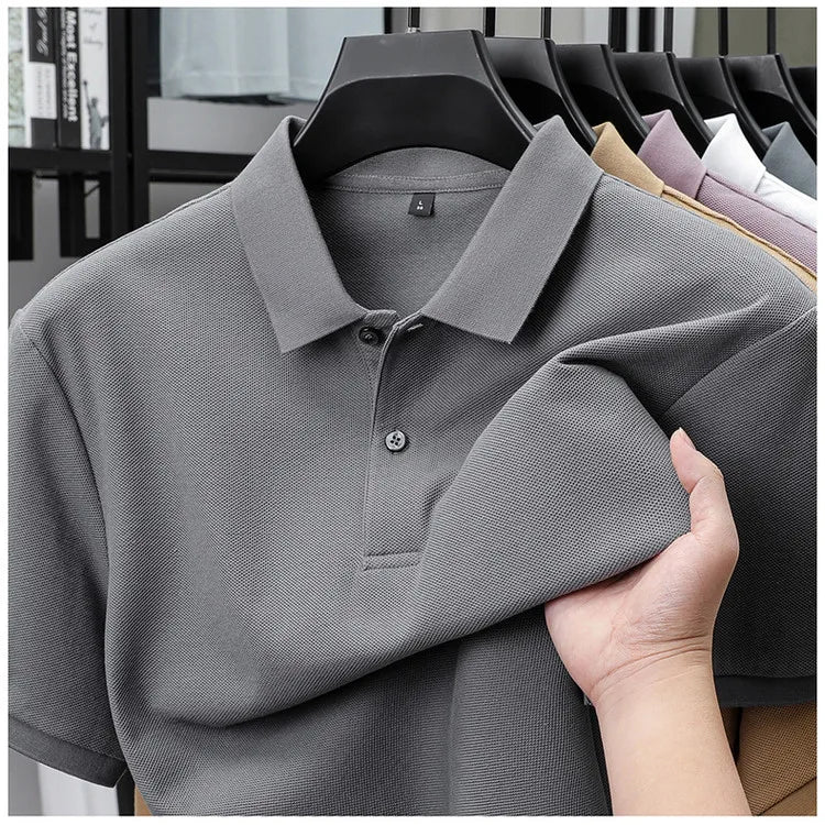 Men's Cotton Polo Shirt Short Sleeve Casual Golf Tee