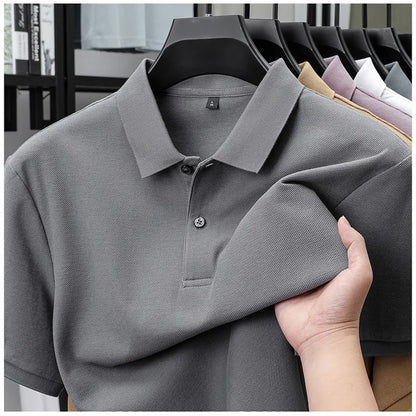 Men's Cotton Polo Shirt Short Sleeve Casual Golf Tee