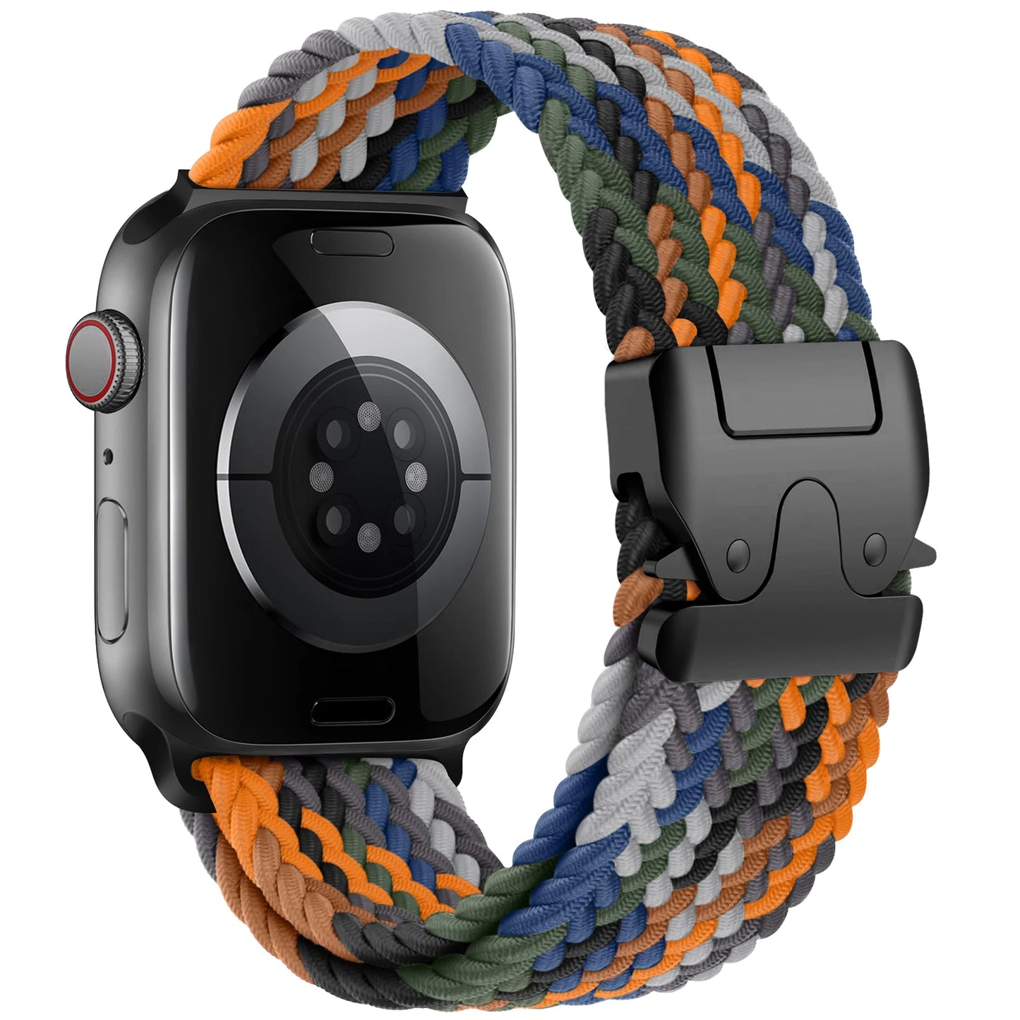Braided Nylon Watch Band with Parachute Strap for 41mm–49mm Watches