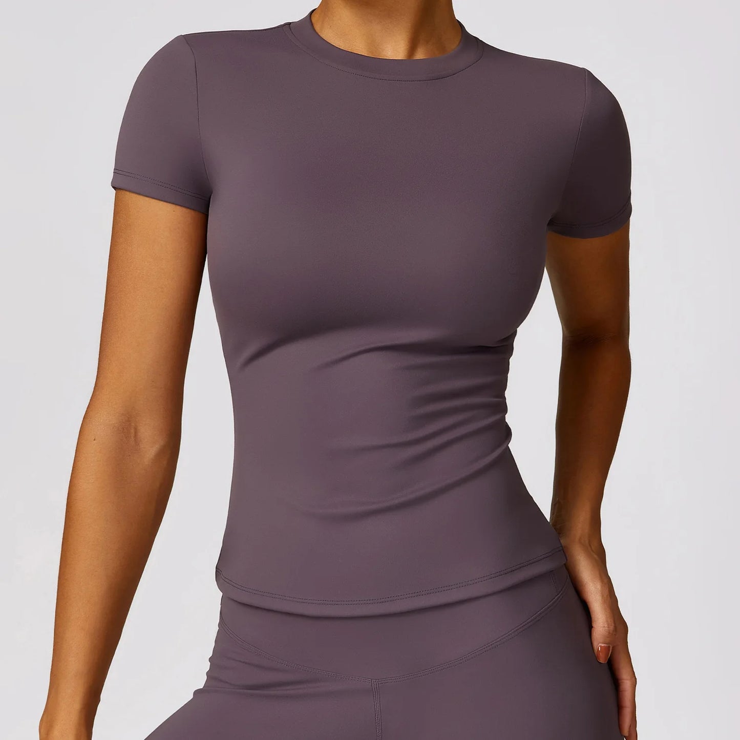Women's Running T Shirt Breathable Short Sleeve Gym Fitness Top