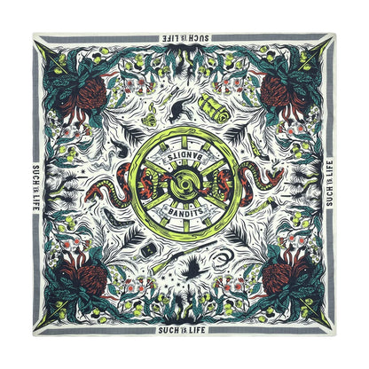 Cotton Bandana Paisley Square Head Scarf for Sports and Casual Wear