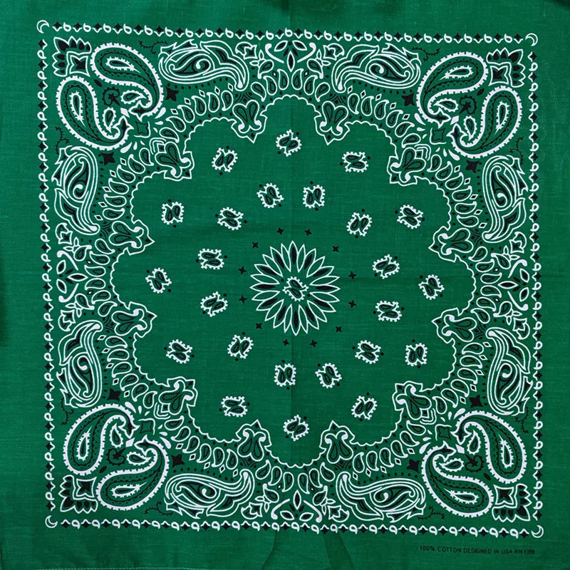 Cotton Bandana 55cm Square Paisley Scarf for Men & Women