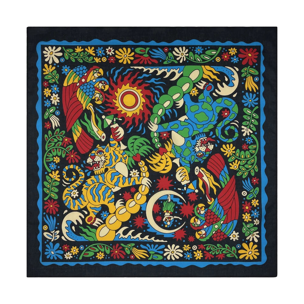 Cotton Bandana Paisley Square Head Scarf for Sports and Casual Wear