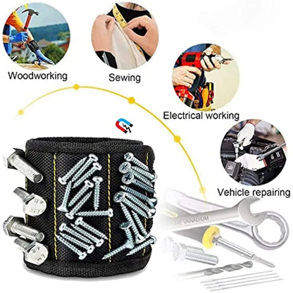 Magnetic Wristband for Screws, Nails & Drill Bits Tool Holder