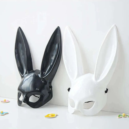 Rabbit Mask for Halloween, Bunny Costume Mask with Long Ears