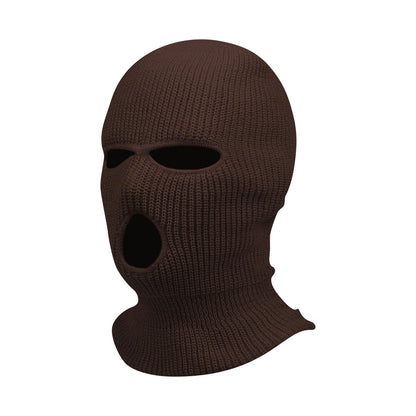 3 Hole Balaclava Ski Mask Windproof Knit Winter Face Cover