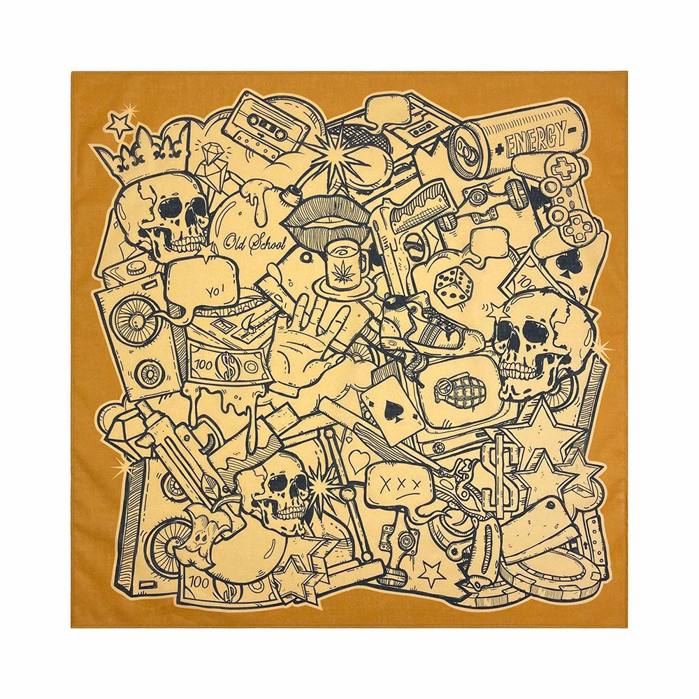 Cotton Bandana Paisley Square Head Scarf for Sports and Casual Wear