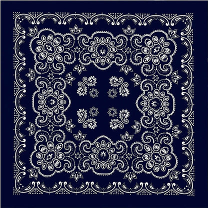 Cotton Bandana 70cm Paisley Square Scarf Headband for Men & Women