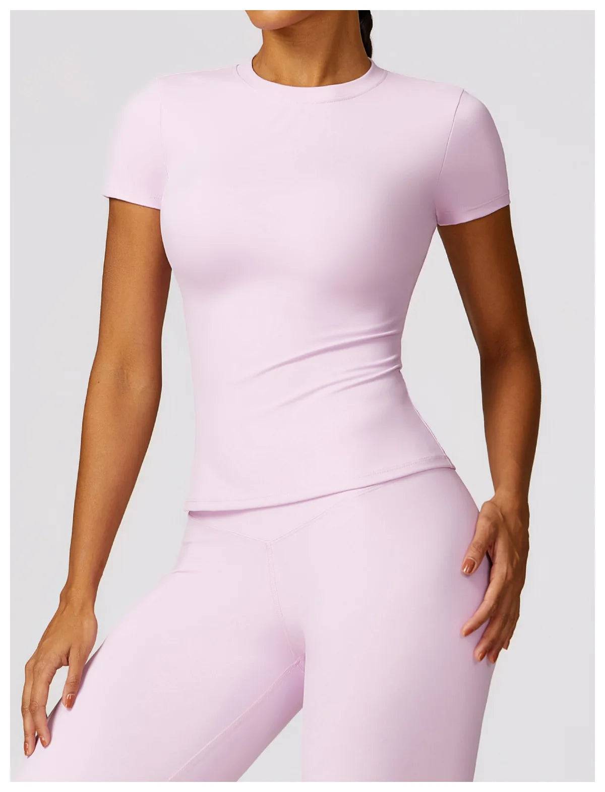 Women's Running T Shirt Breathable Short Sleeve Gym Fitness Top
