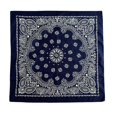 Cotton Bandana 70cm Paisley Square Scarf Headband for Men & Women