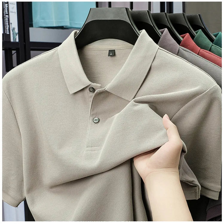 Men's Cotton Polo Shirt Short Sleeve Casual Golf Tee