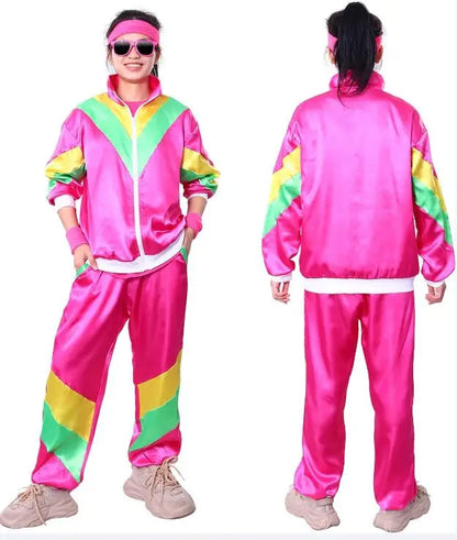 80s Tracksuit Costume for Women with Jacket and Pants
