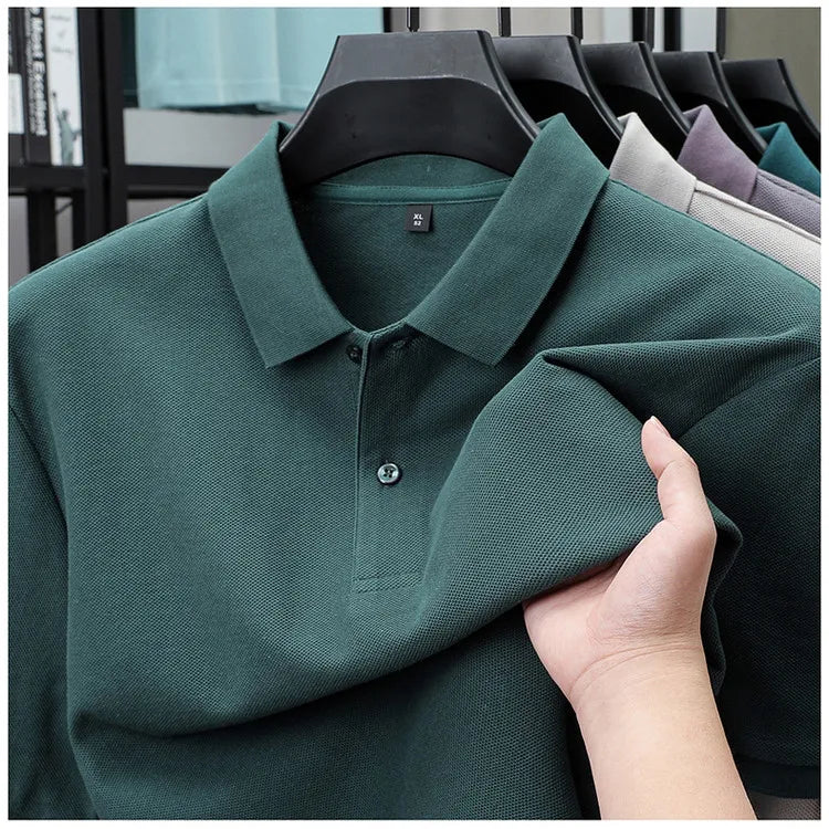 Men's Cotton Polo Shirt Short Sleeve Casual Golf Tee
