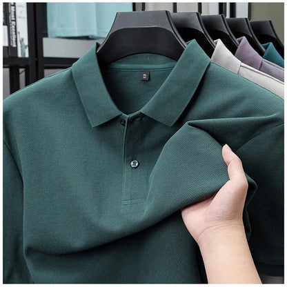 Men's Cotton Polo Shirt Short Sleeve Casual Golf Tee