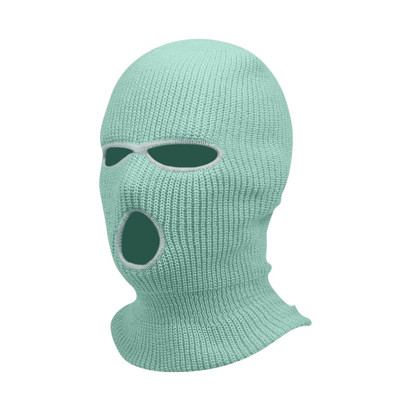 3 Hole Balaclava Ski Mask Windproof Knit Winter Face Cover