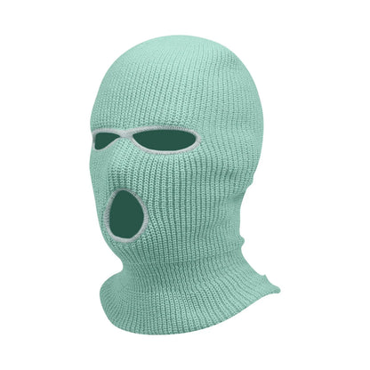 3 Hole Balaclava Ski Mask Windproof Knit Winter Face Cover