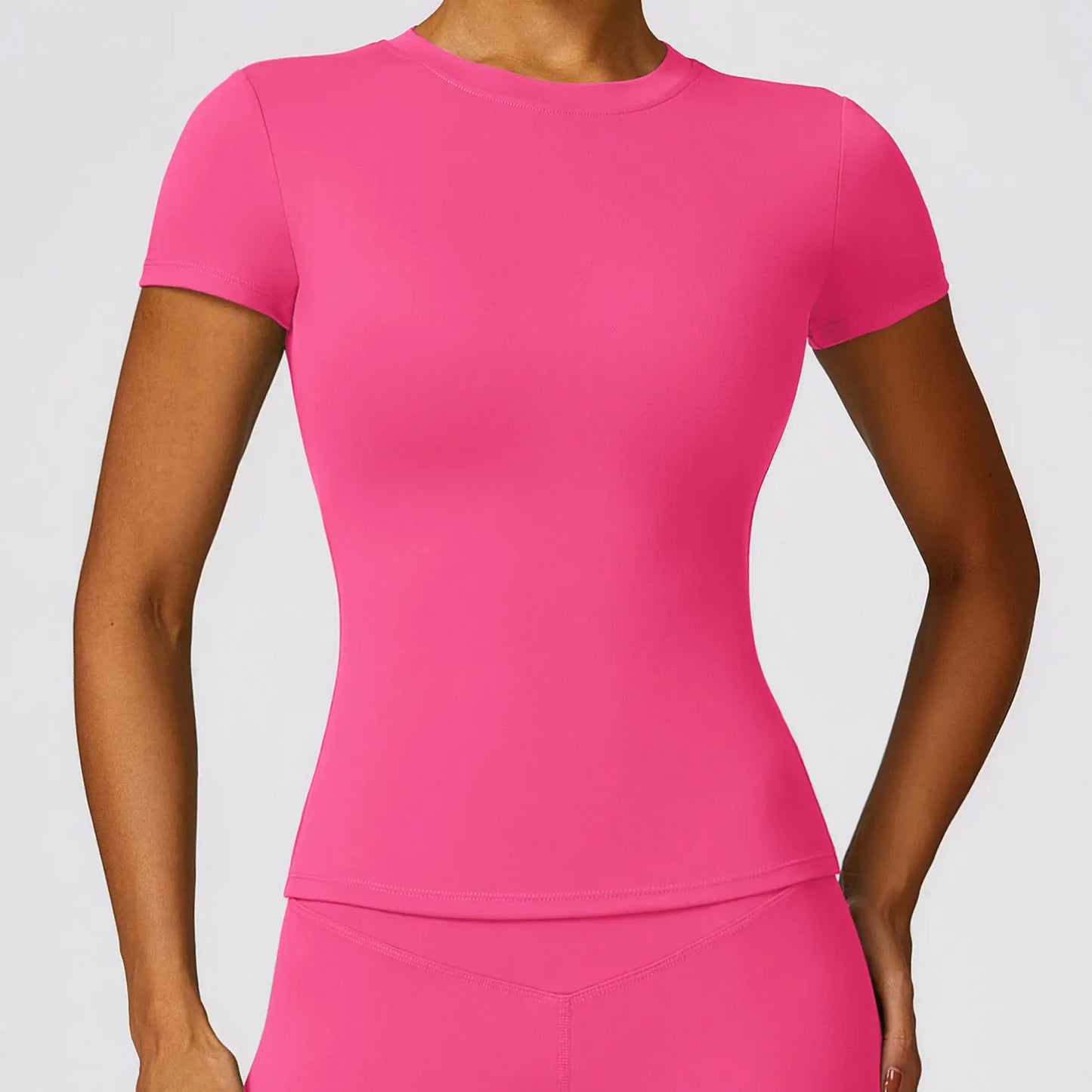 Women's Running T Shirt Breathable Short Sleeve Gym Fitness Top