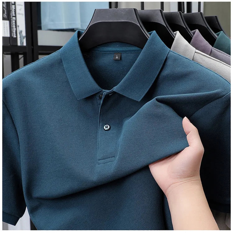 Men's Cotton Polo Shirt Short Sleeve Casual Golf Tee