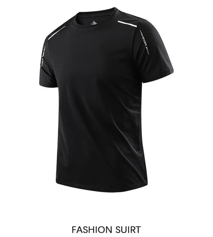 Men's Quick Dry Running Shirt Breathable Short Sleeve Hiking Tee