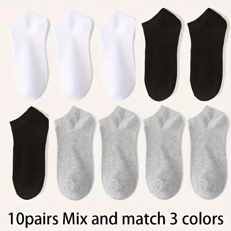 No Show Socks Breathable Low Cut Ankle Socks 5 & 10 Pack