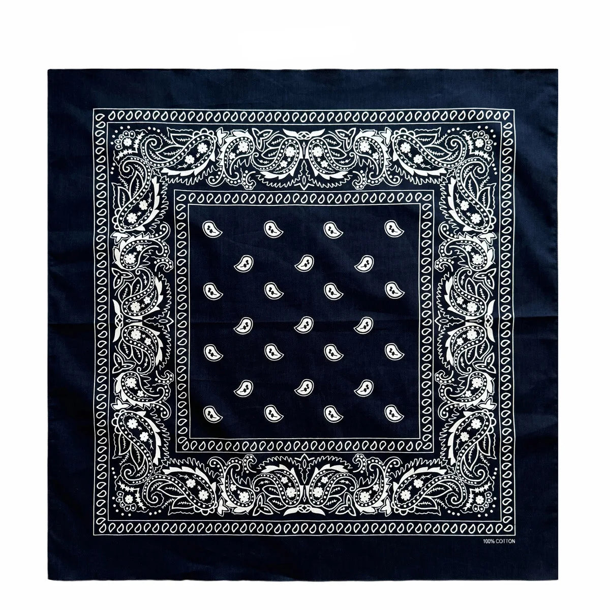 Cotton Bandana 70cm Paisley Square Scarf Headband for Men & Women
