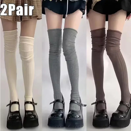 Women's Thigh High Socks Knitted Boot Leg Warmer Socks