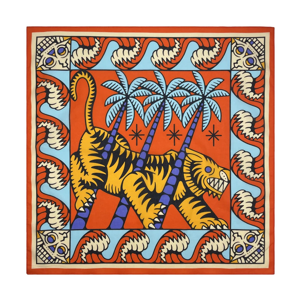 Cotton Bandana Paisley Square Head Scarf for Sports and Casual Wear