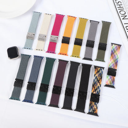 Braided Nylon Watch Band with Parachute Strap for 41mm–49mm Watches
