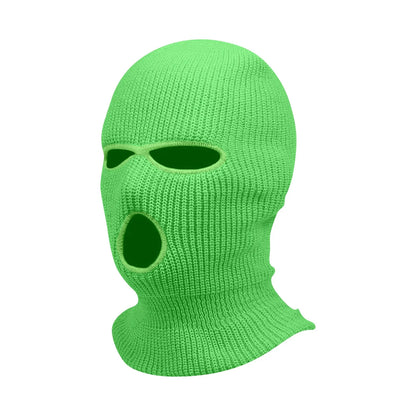 3 Hole Balaclava Ski Mask Windproof Knit Winter Face Cover