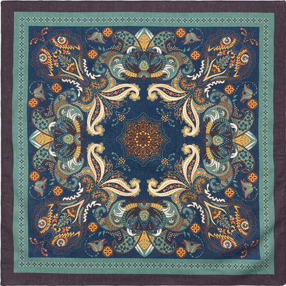 Cotton Bandana Paisley Square Head Scarf for Sports and Casual Wear