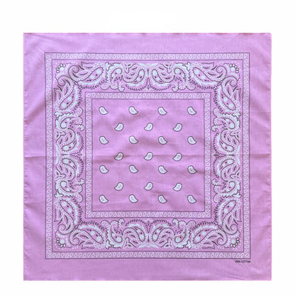 Cotton Bandana 70cm Paisley Square Scarf Headband for Men & Women