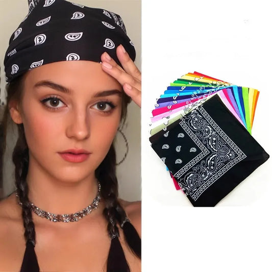 Paisley Bandana Square Head Scarf for Sports and Everyday Wear